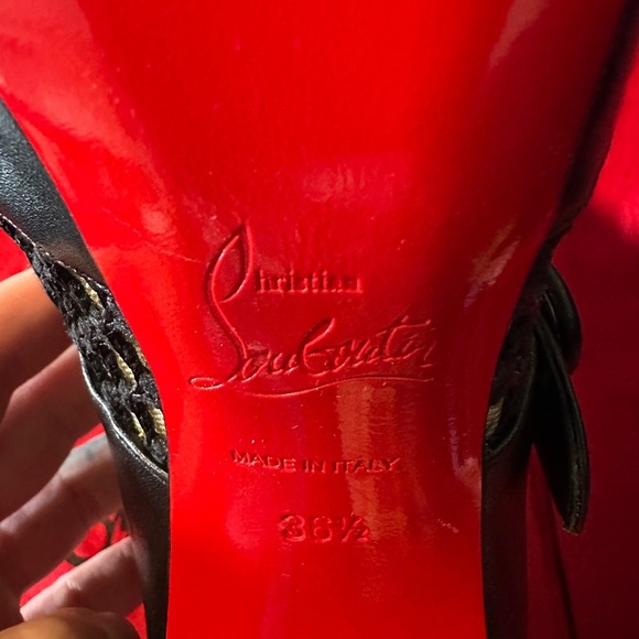 Christian Louboutin Boteboot 100 ankle boots mesh accents.size 36.5 authentic - Picture 15 of 16